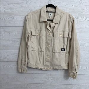 Vans Women's Cream Button-Up Utility Jacket